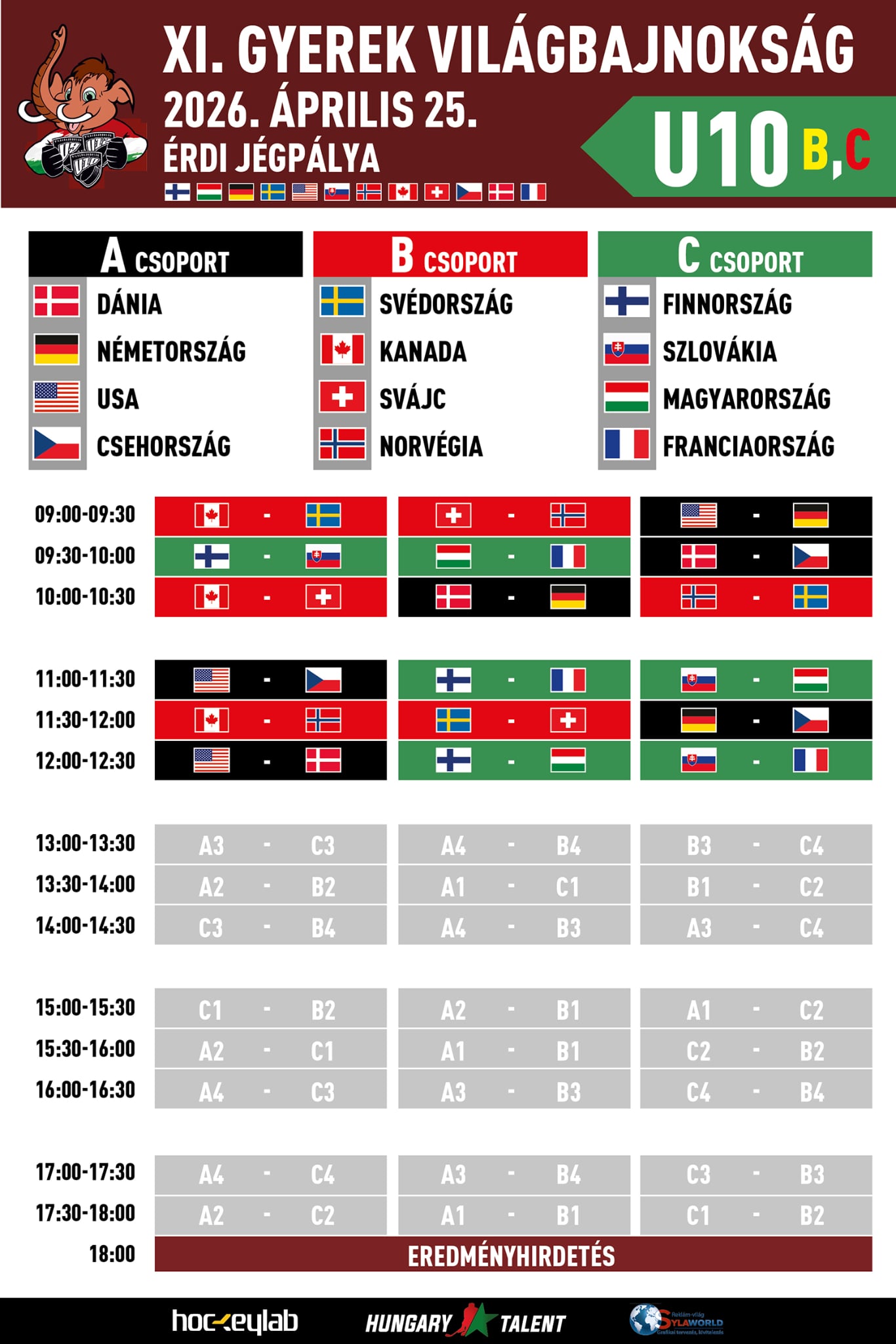 U10 B-C Menetrend
